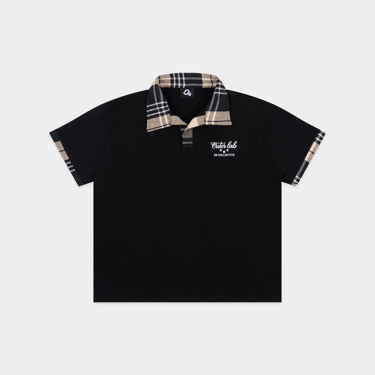OUTERITY Semi-Boxy Check Collar Polo Shirt