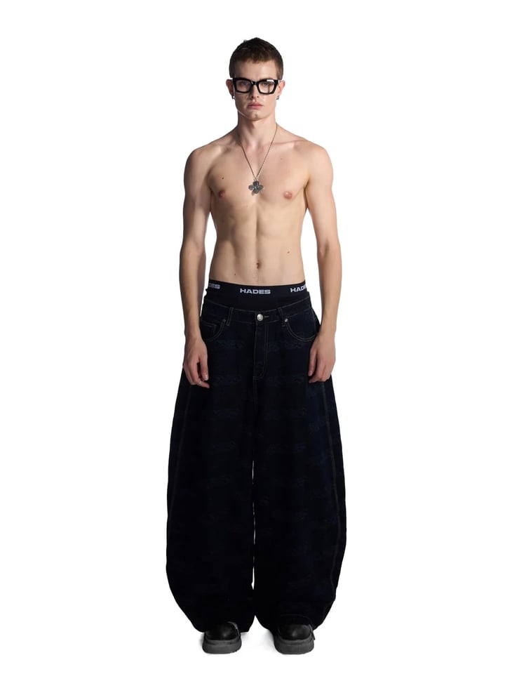 HADES Repeat Script Loose Fit Jeans