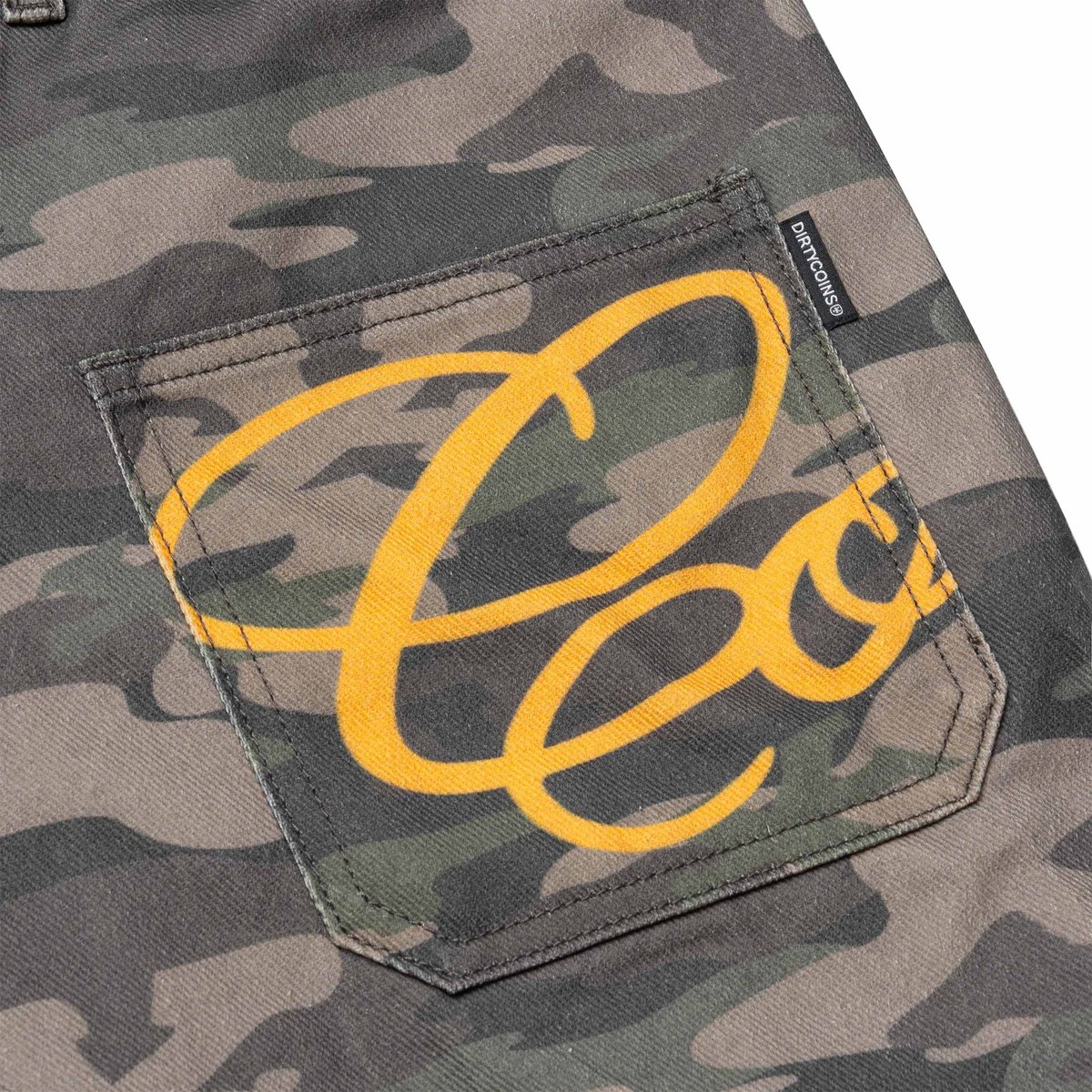 DIRTYCOINS Cargo Pants Drawstring Camo Green