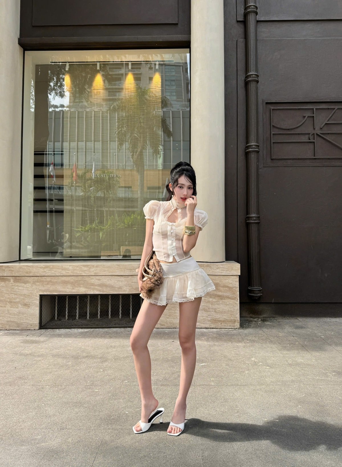 KILLSYSTEM WINTER Chiffon Pleated Skirt