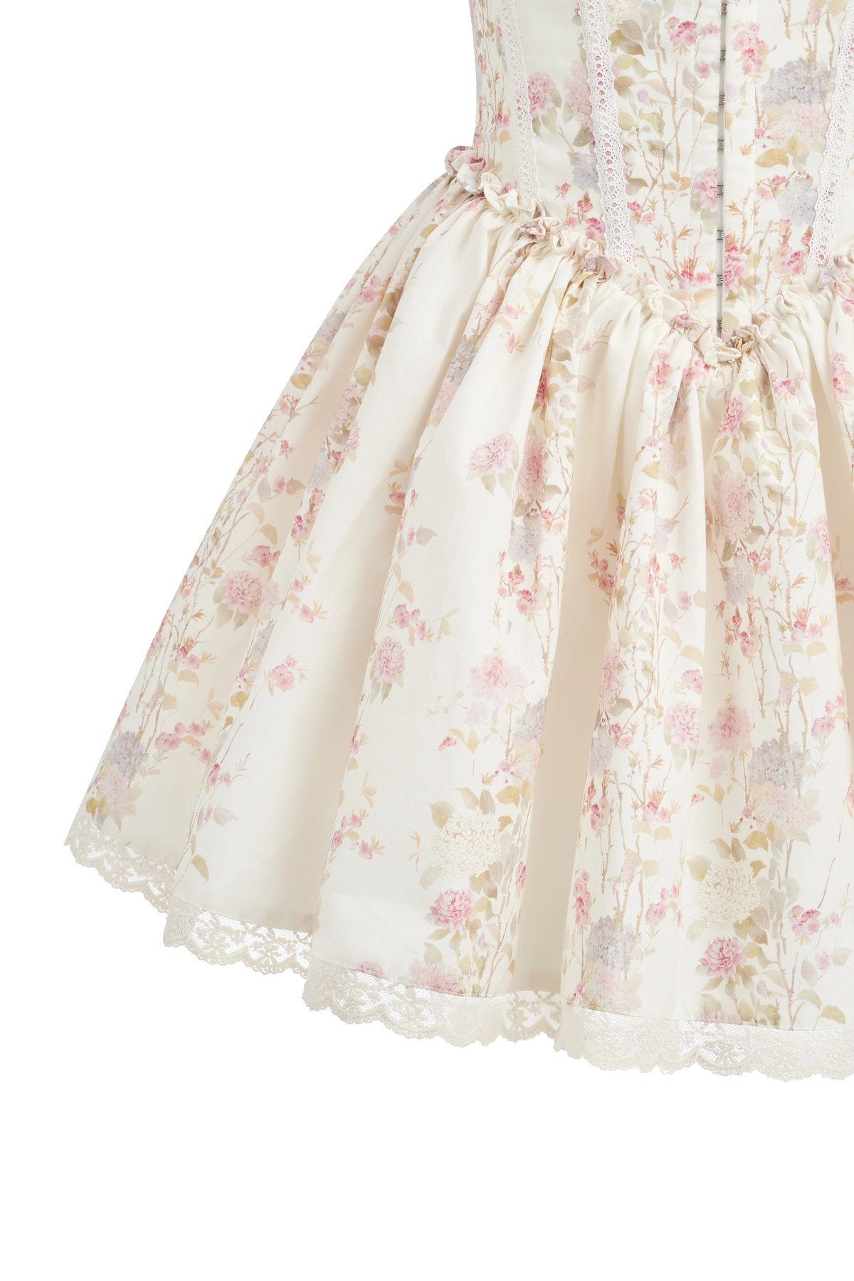 JUBIN SASHA Floral Corset Mini Dress