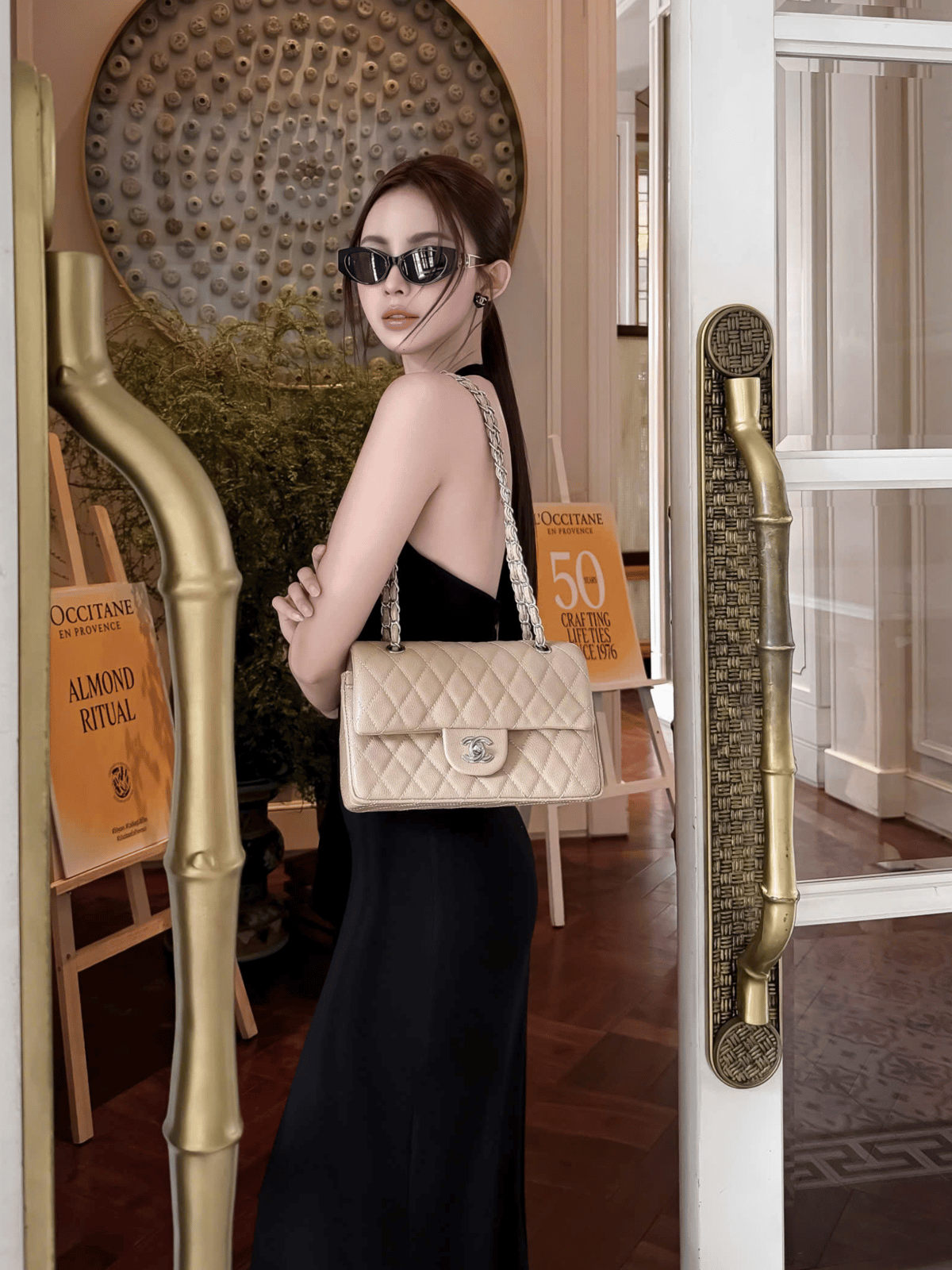 Tran Ali Asymmetric Halter Bodycon Maxi Dress