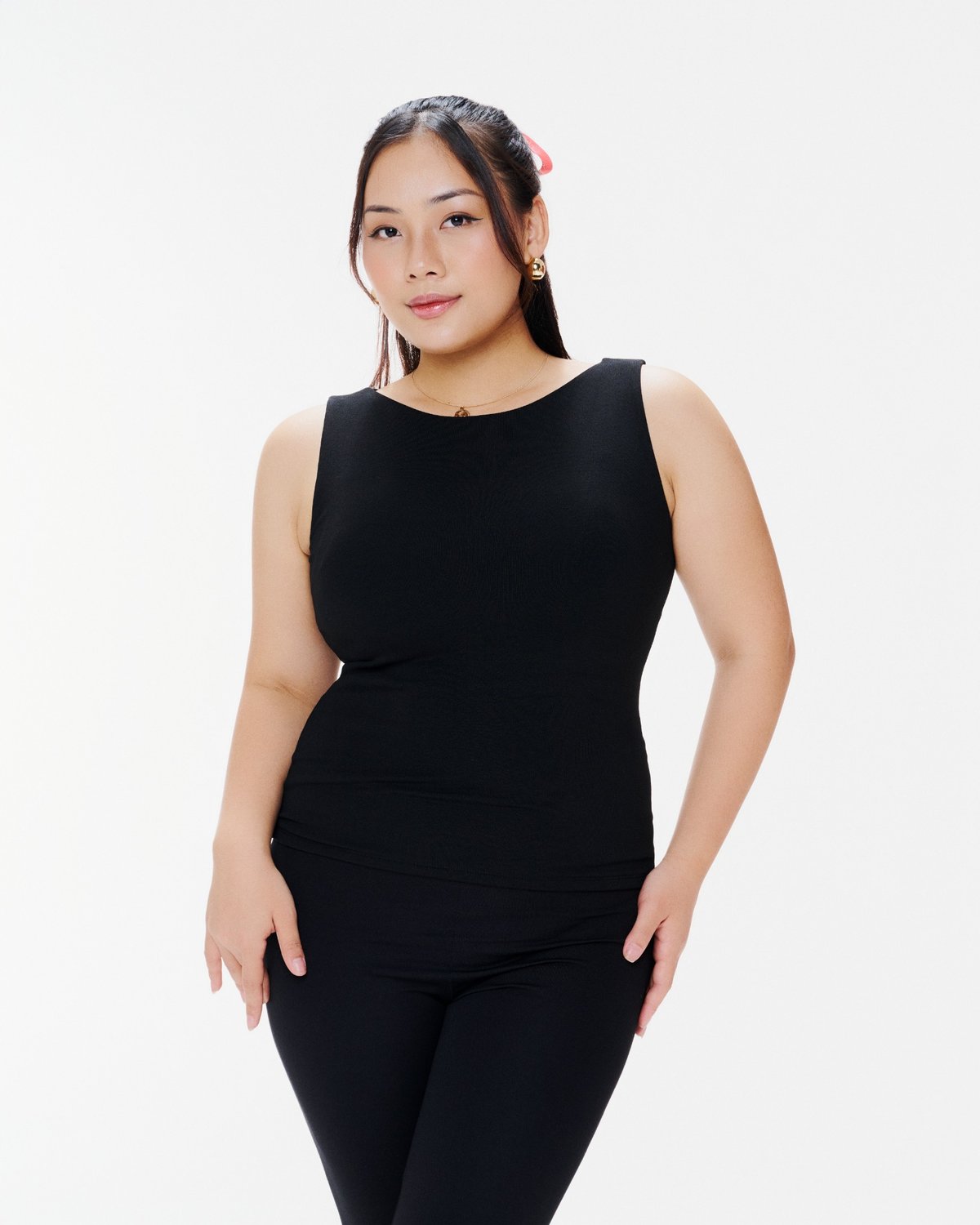 DOTTIE Boat Neck Sleeveless Top MC17 上衣