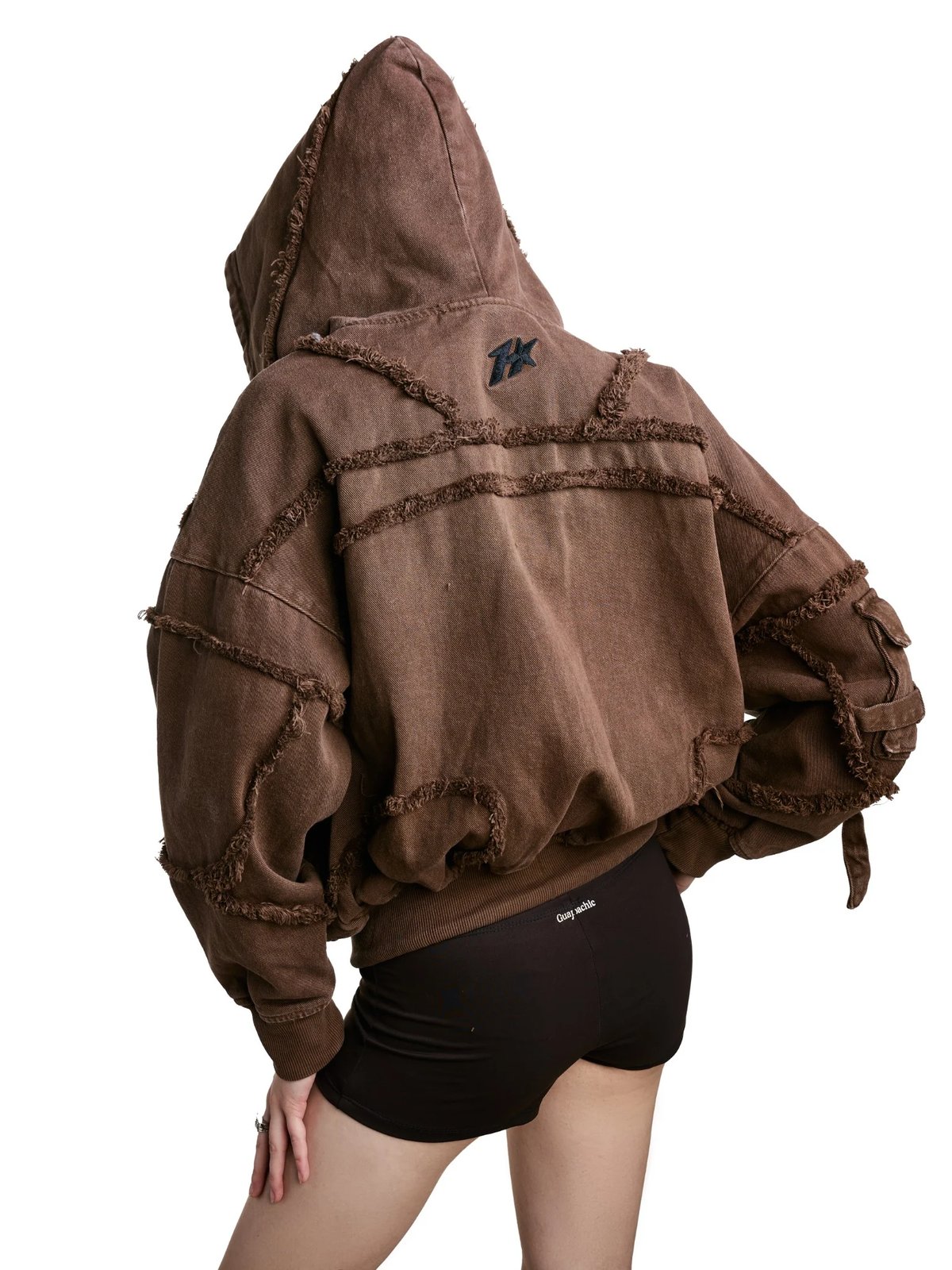 HADES Industrial Edge Zip-up Hoodie - Brown