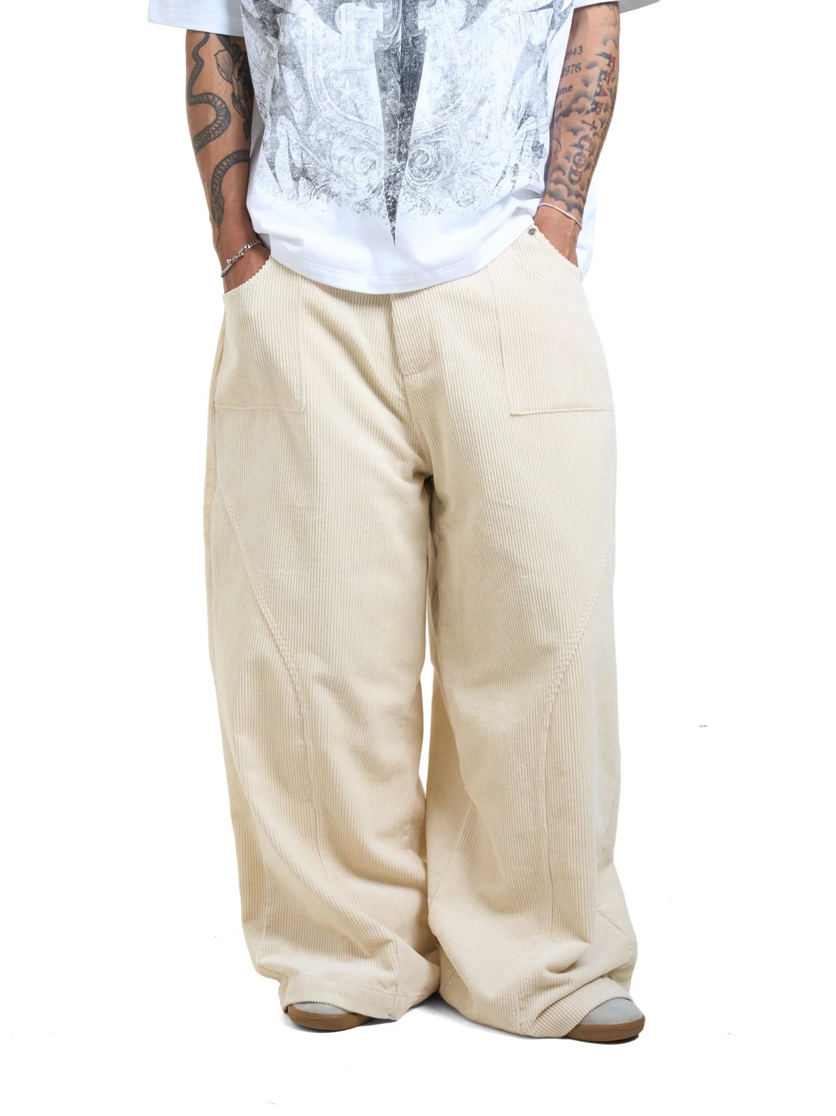 HADES Sepia Serenity Corduroy Wide Leg Pants - Tan