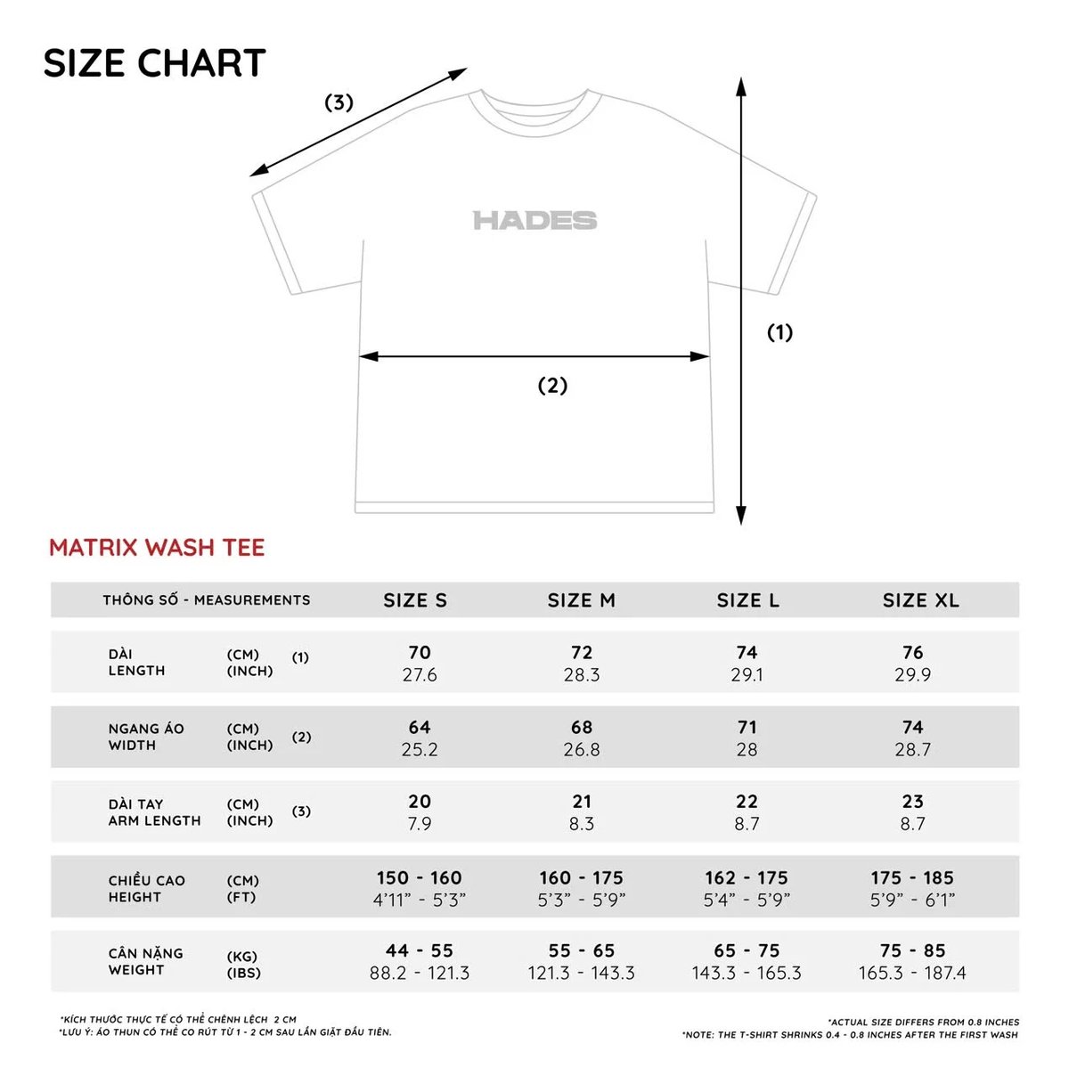 HADES Matrix Wash 潮流水洗印花 T-Shirt