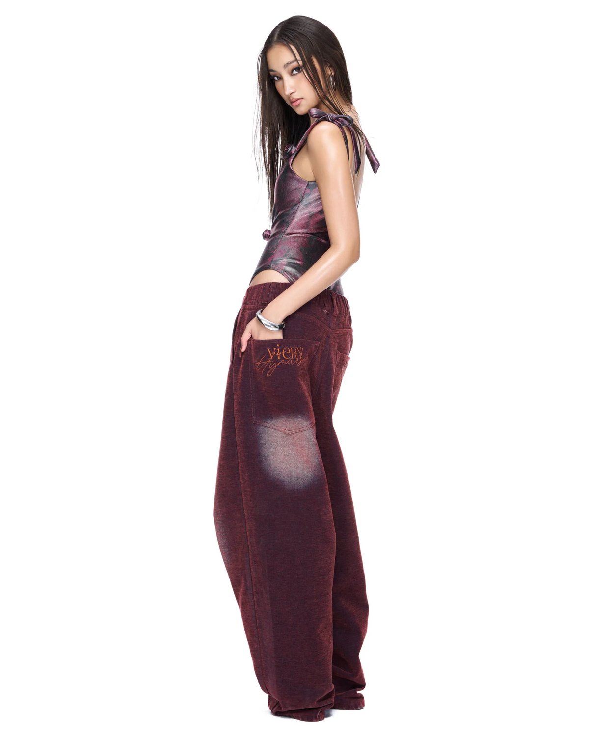 VIERY Tequila Waxed Denim Pants