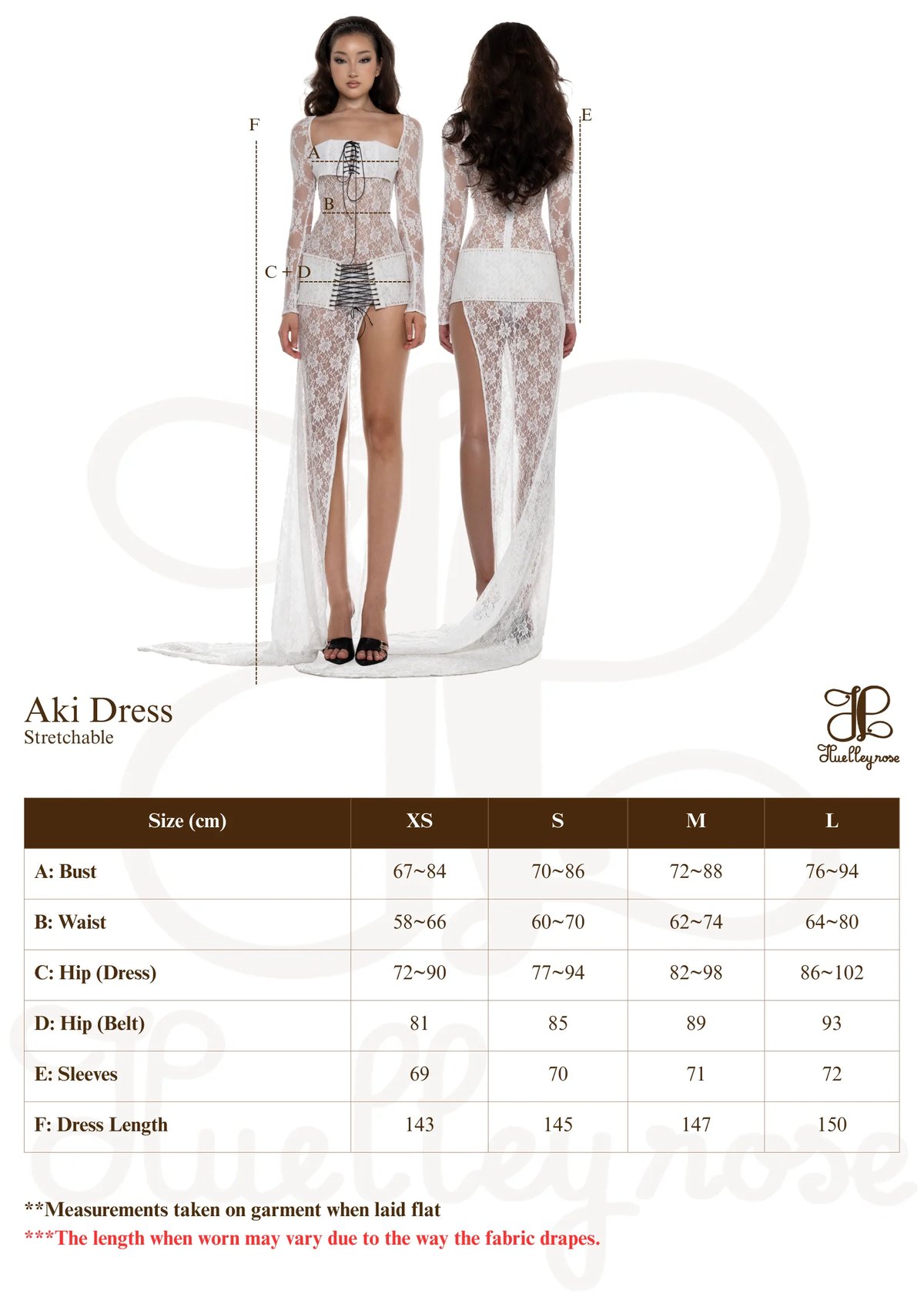 HUELLEYROSE Aki White Floral Lace Corset Asymmetric Dress