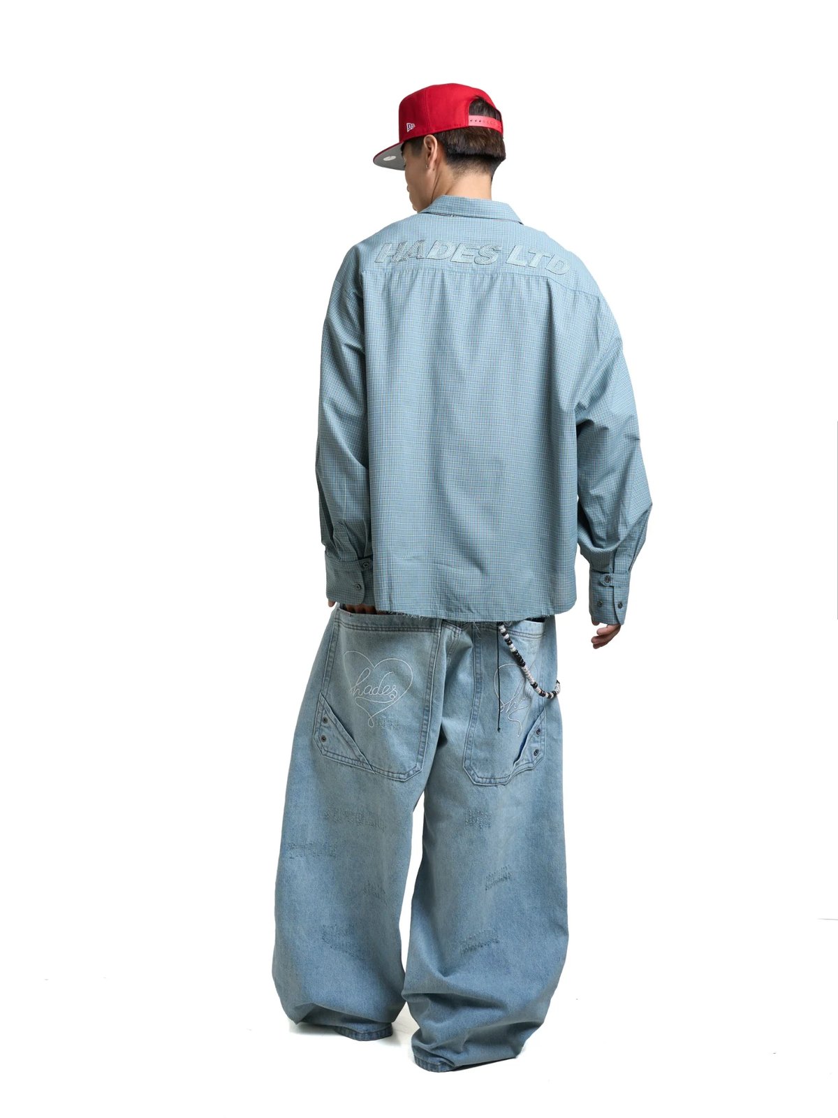 HADES Threadline Striped Long Sleeve Shirt - Blue
