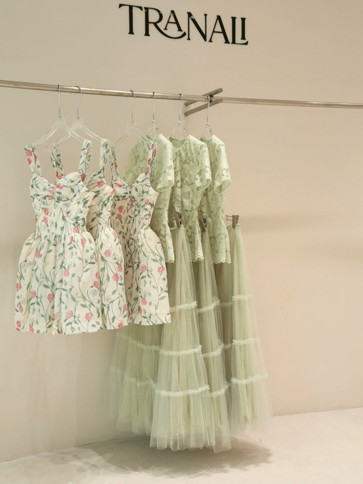 Tran Ali Floral Print Spaghetti Strap Dress