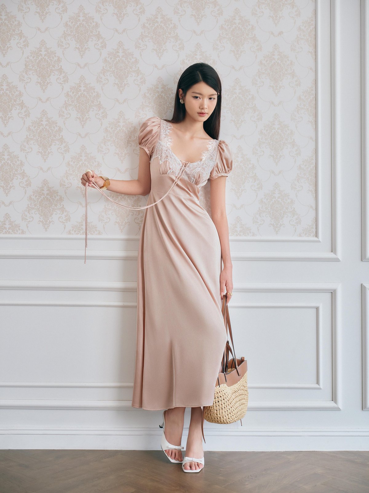DARLING.ISM Mariam Satin Lace Dress