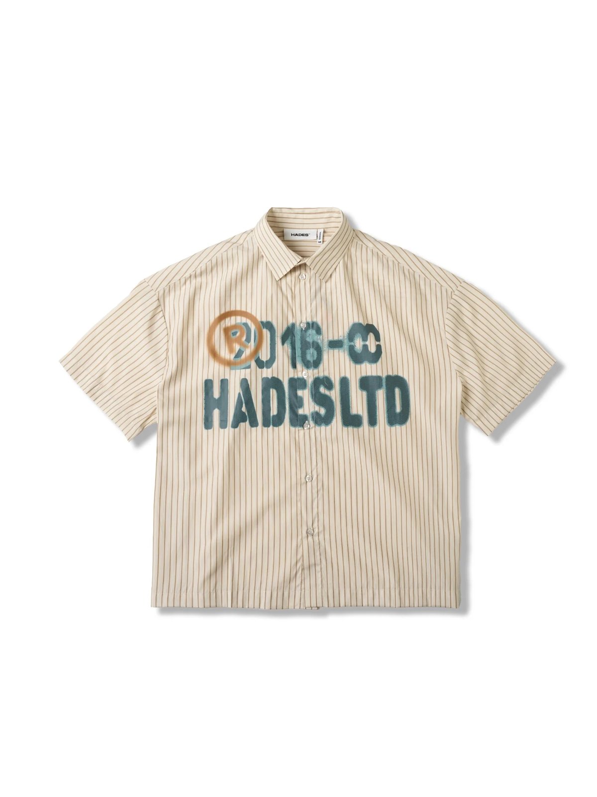 HADES Chronolines 條紋短袖襯衫