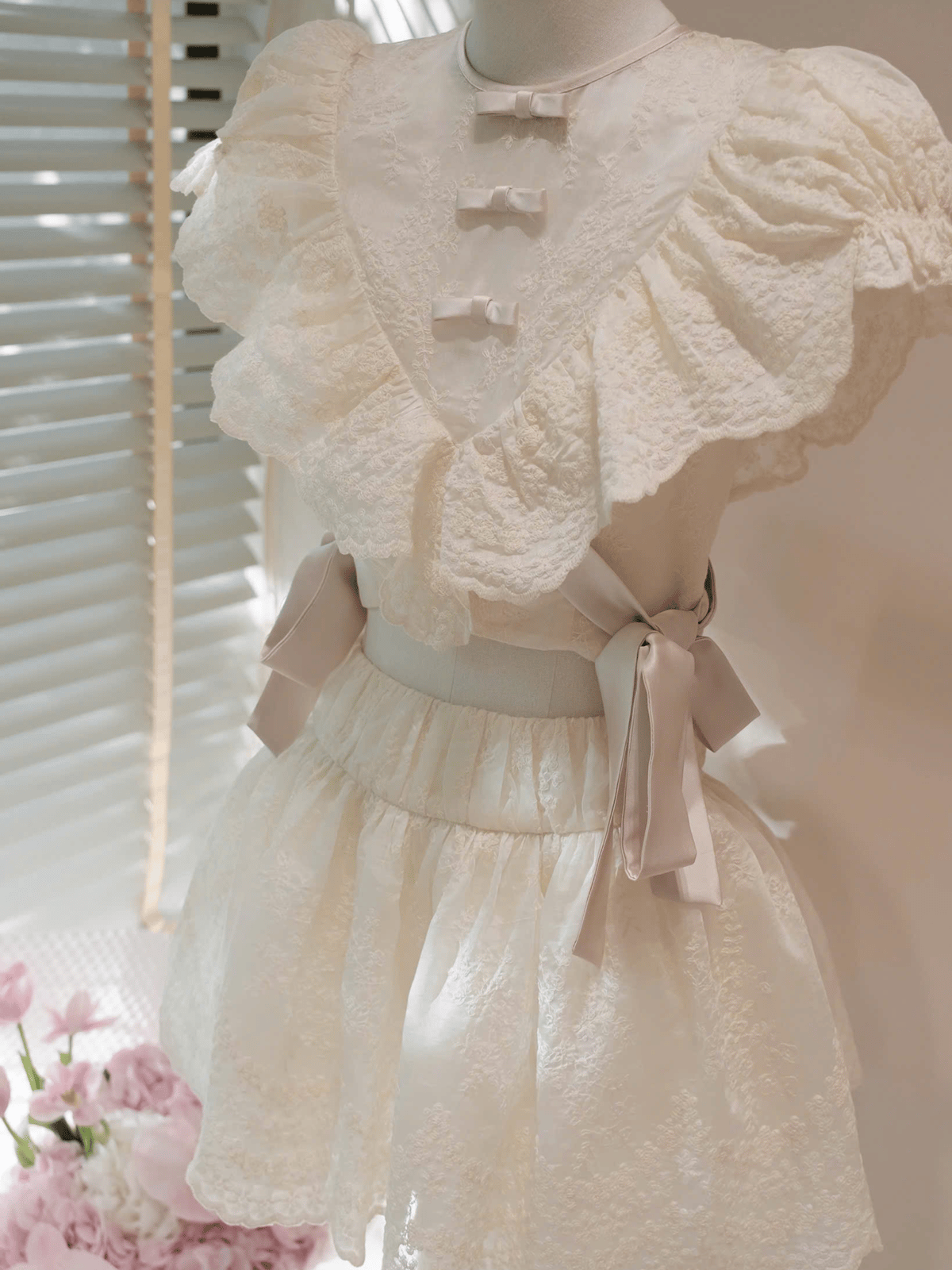 Croptop Top and Flared Skirt Set