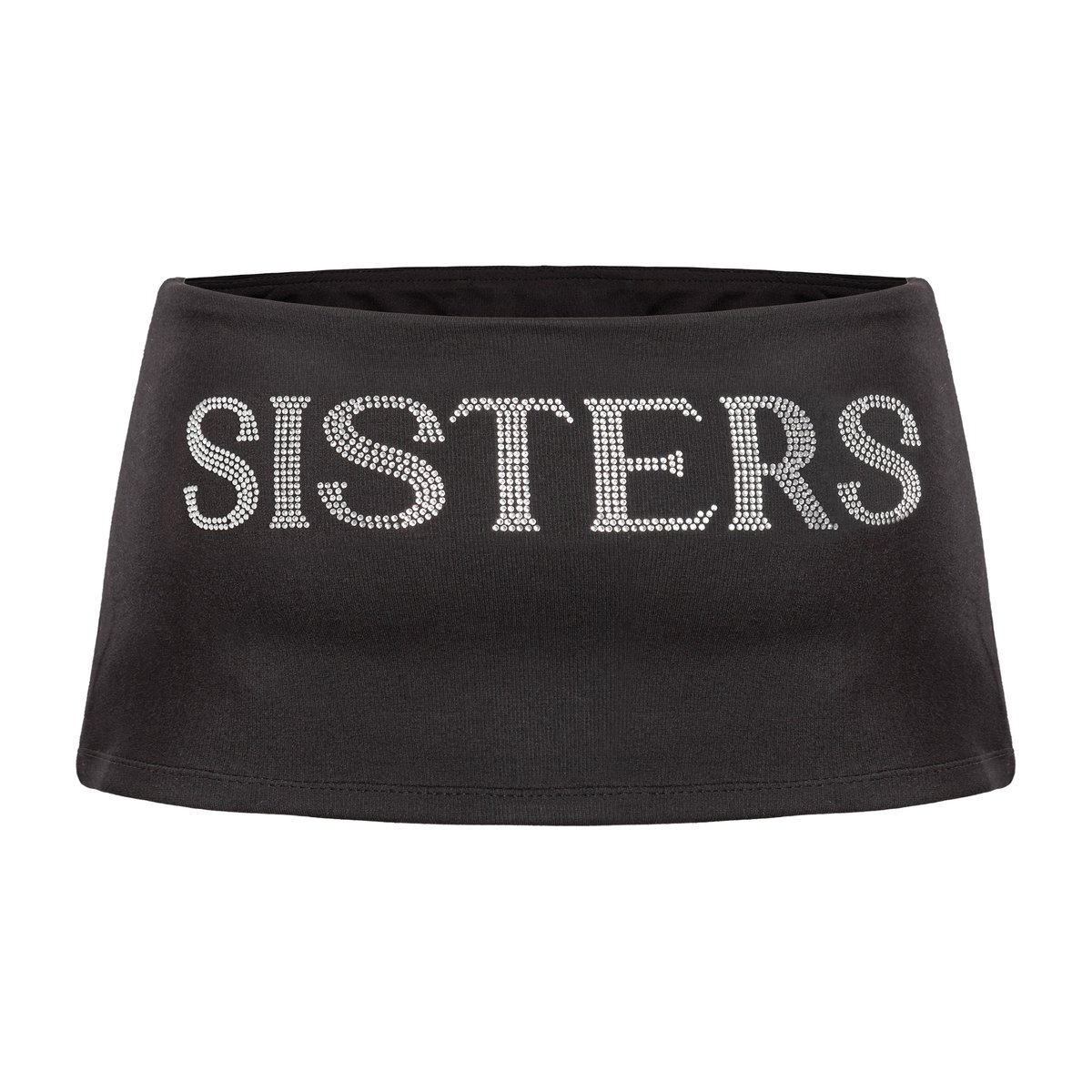 SISTERS Miuu Lettering Beaded Mini Skirt - Black