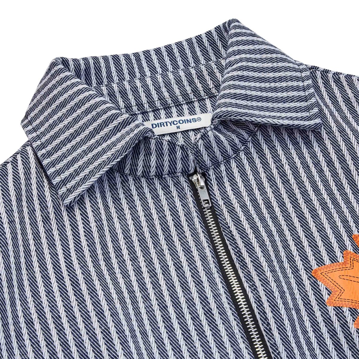 DIRTYCOINS Striped Maple Leaf Bomber Jacket