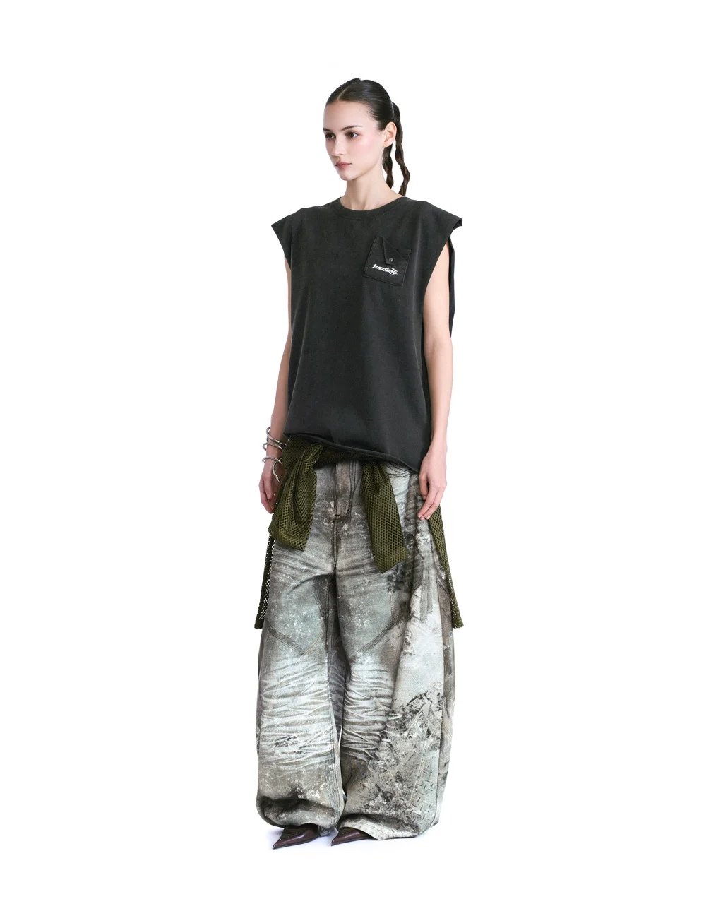 HADES Stonewash Tank Top - Black