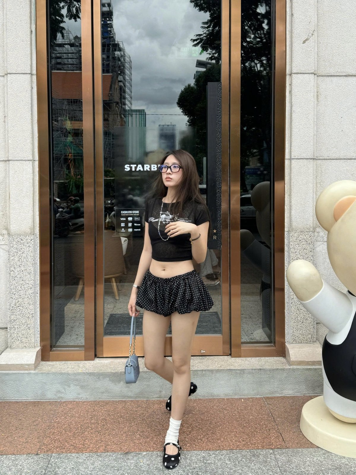 KILLSYSTEM Sexy Sheer Cropped T-Shirt Set with Bra