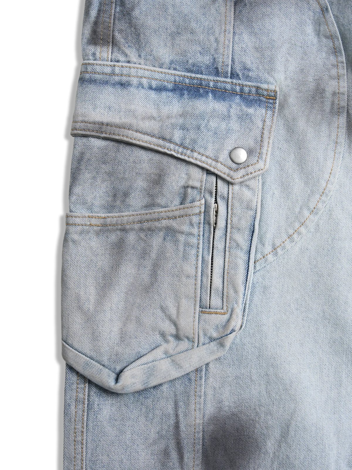 HADES Off Gray Wash 復古水洗工裝牛仔褲
