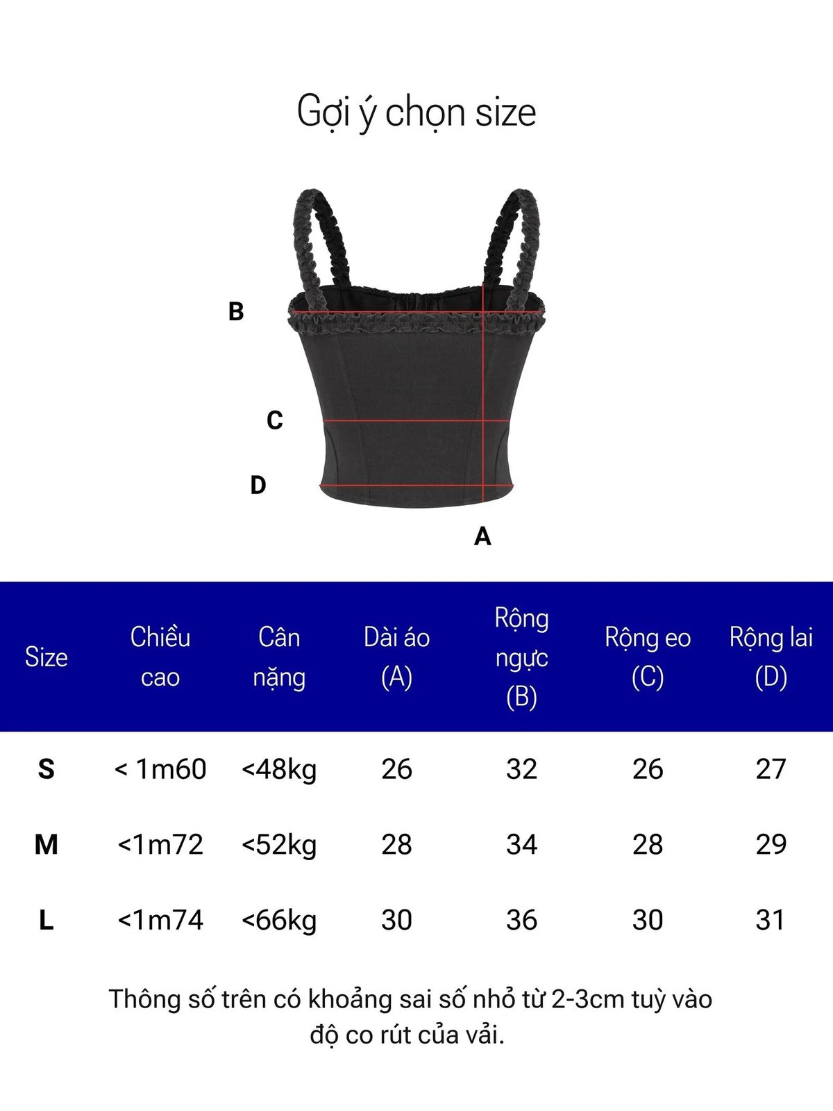 DKMV Yumi Top Corset Style Ruffle Spaghetti Strap Cropped Top