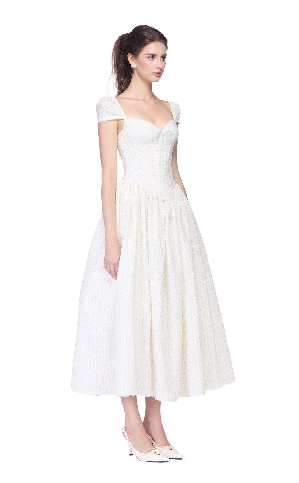 JUBIN APPOLINE DRESS 白色 甜美 禮服
