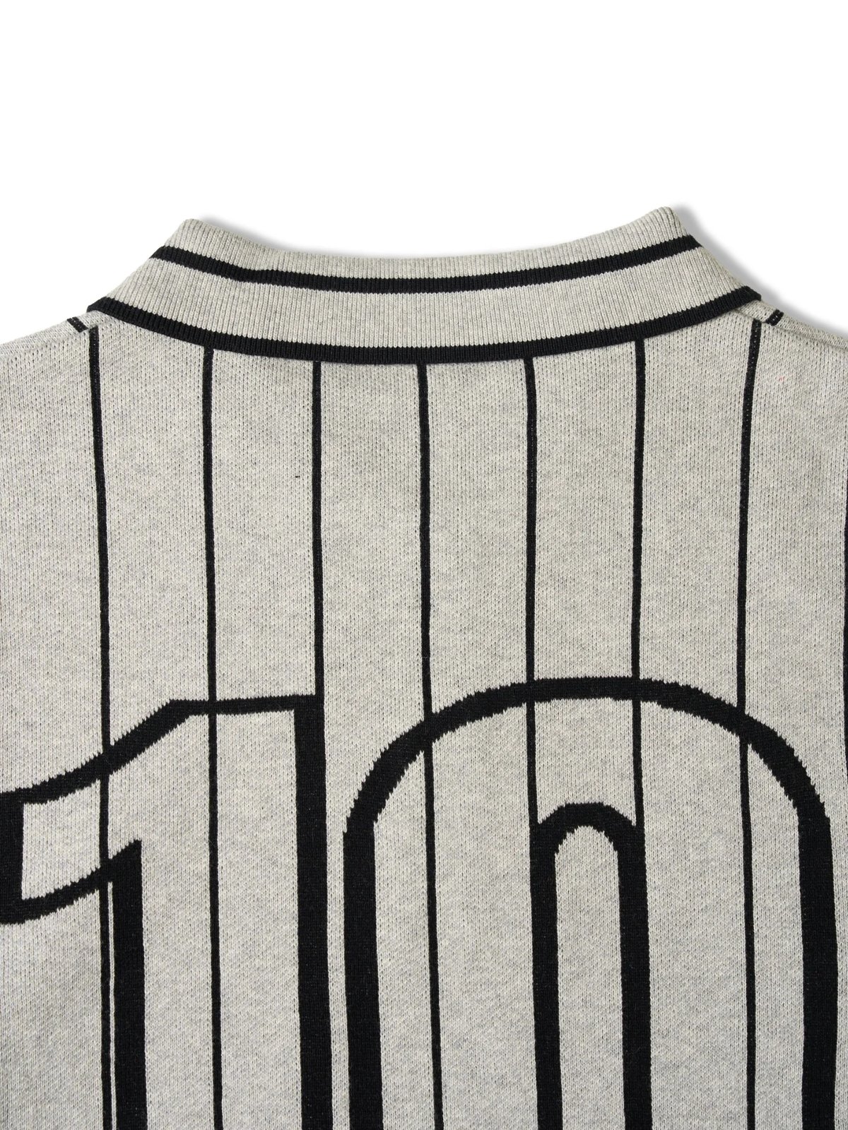 HADES Classic Polo Knit Sweater - Grey