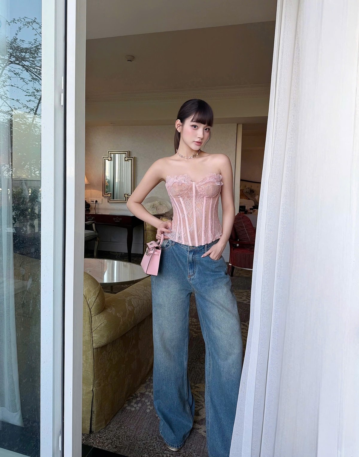 CHOU CHOU 037 Wide Leg Jeans