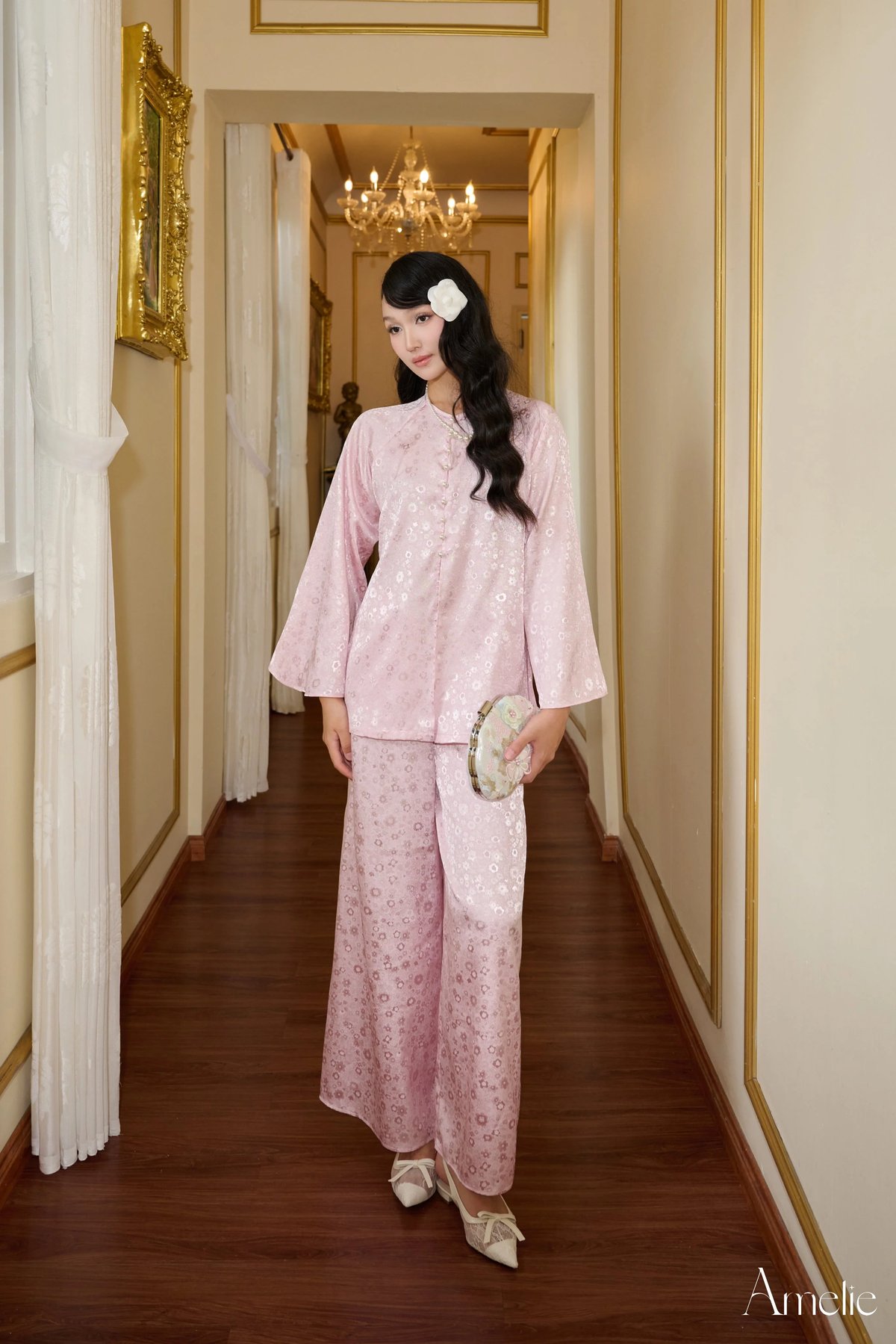 AMELIE Moc An Long Sleeve Top and Pants Set