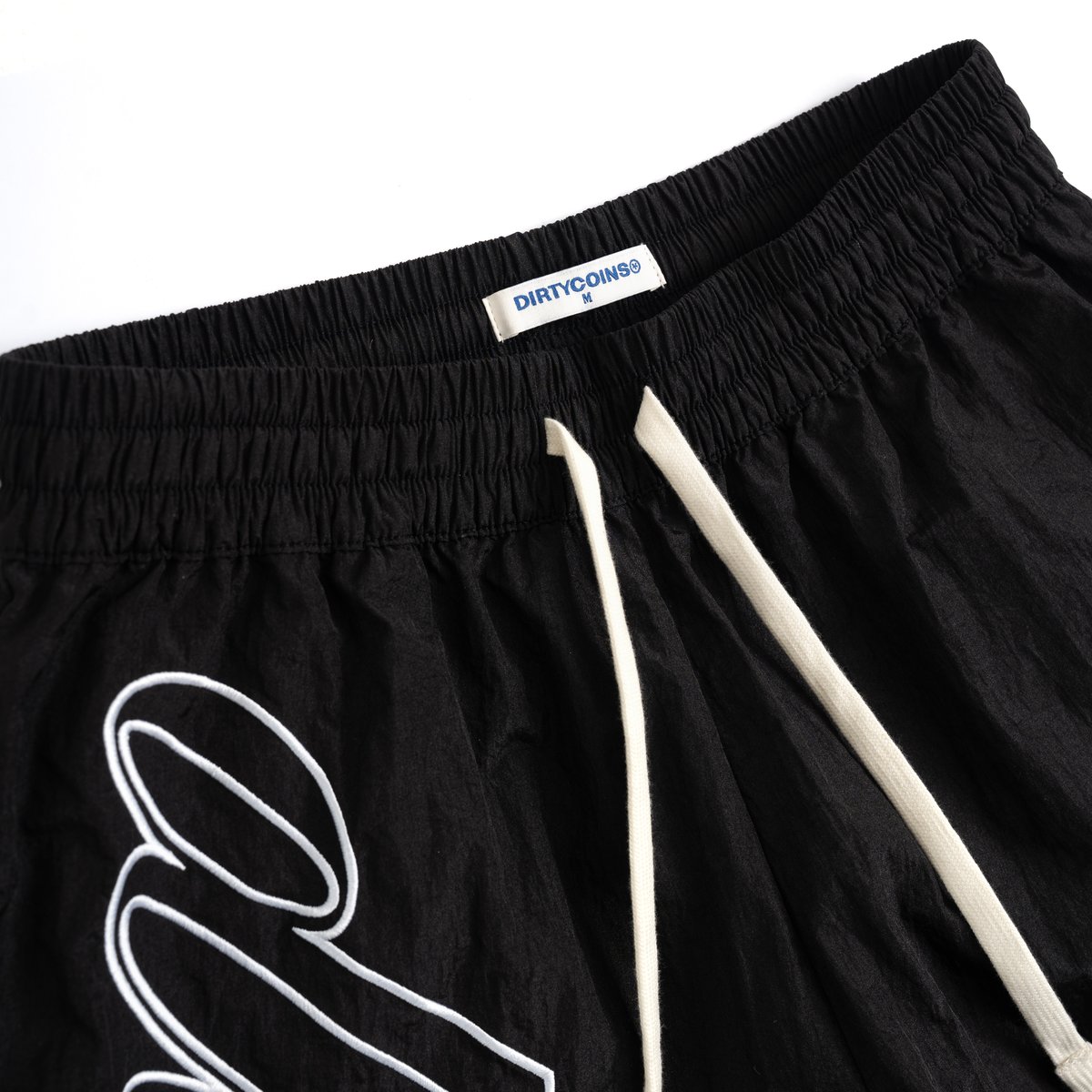 DIRTYCOINS Dico Crinkled Script 尼龍短褲