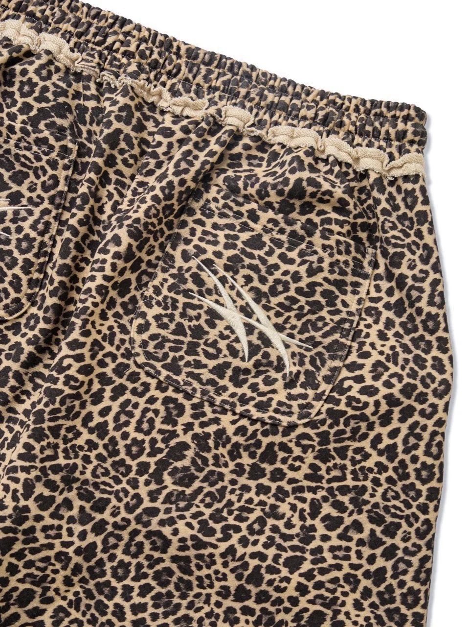 HADES Rugged Leopard Print Wide-Leg Shorts