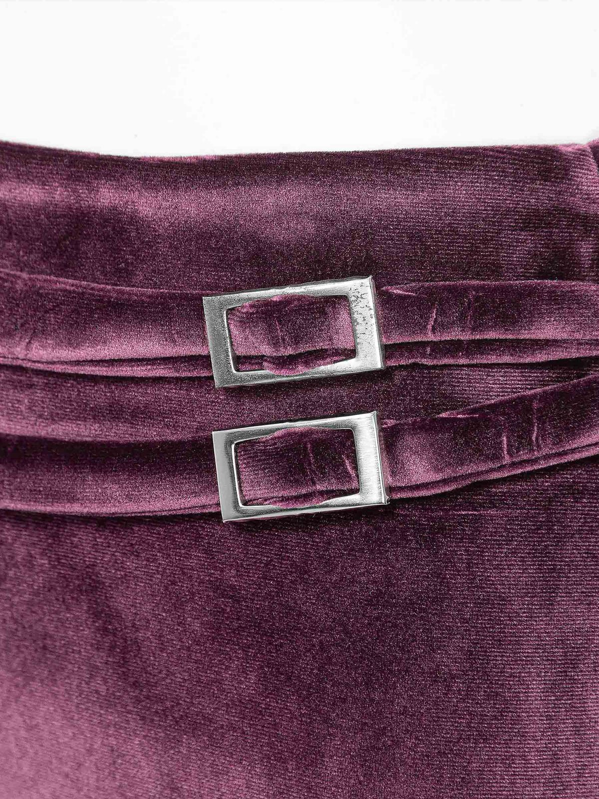 SISTERS Oriana Low-Rise Velvet Mini Skirt - Purple