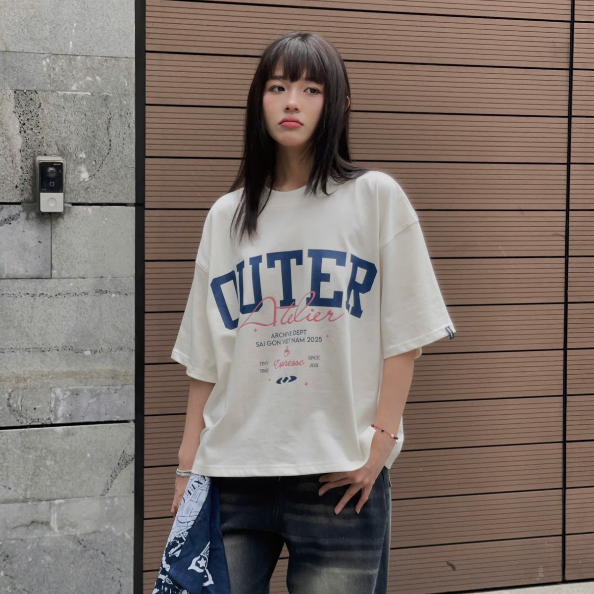 OUTERITY Boxy Espresso 圖案短袖 T-shirt