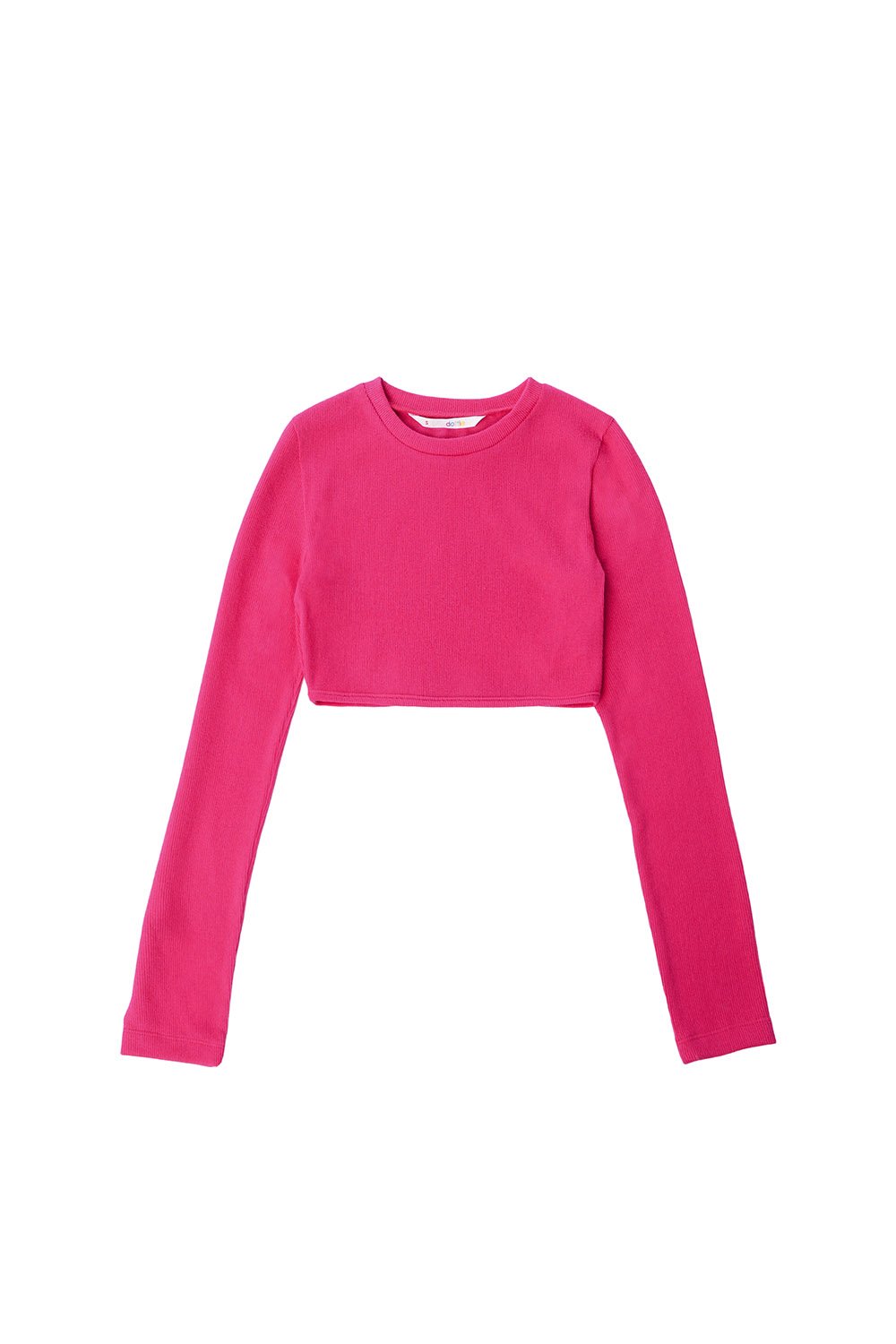 DOTTIE Cropped Long Sleeve Ribbed Top
