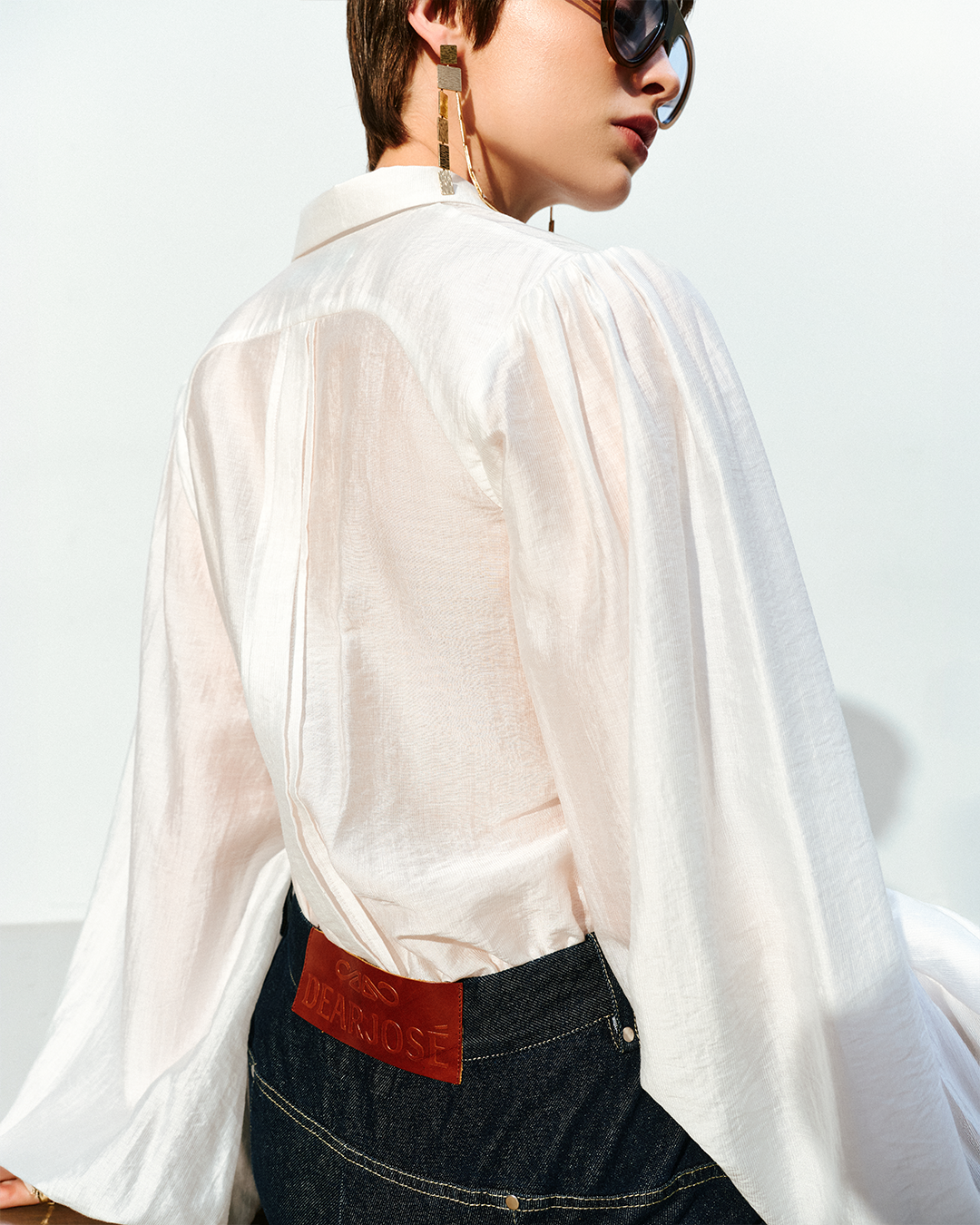 DEAR JOSÉ Falling for You Organza Blouse - White
