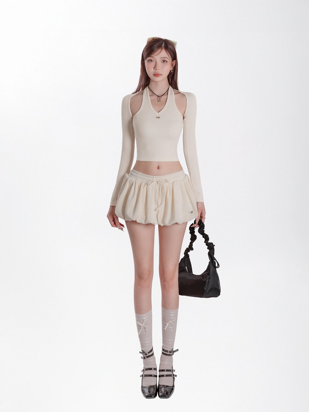 DKMV Gwyneth Set Halter Top and Bubble Skirt Set