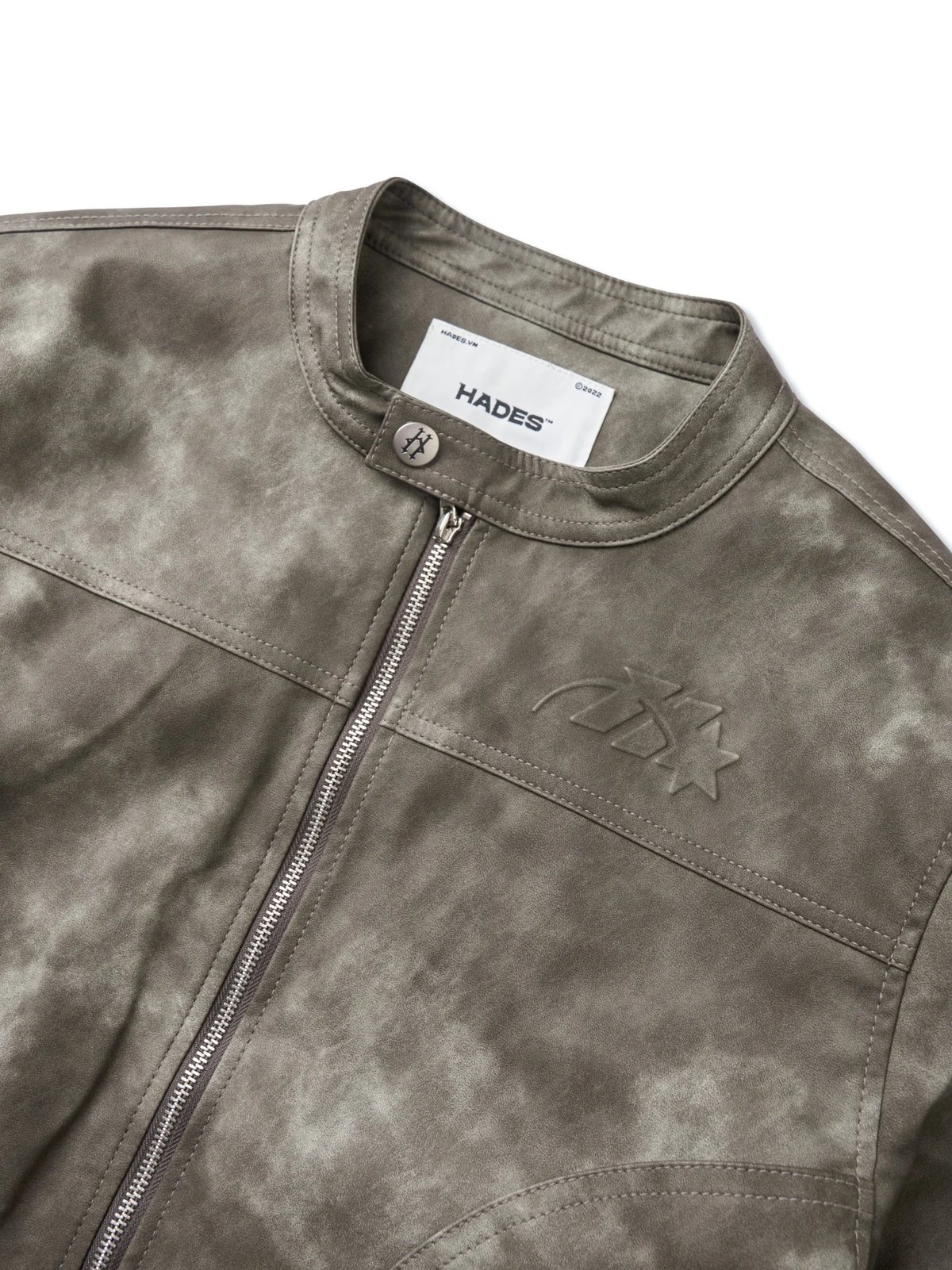 HADES Black Wax Biker Jacket