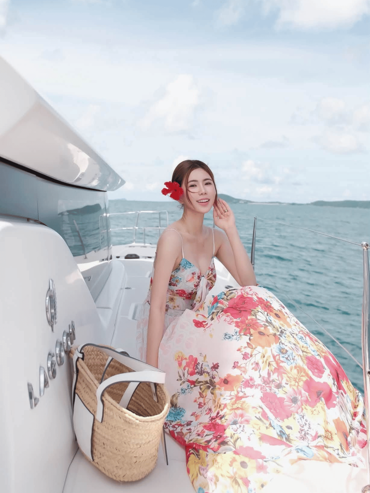 Tran Ali Floral Maxi Dress with Tie Front