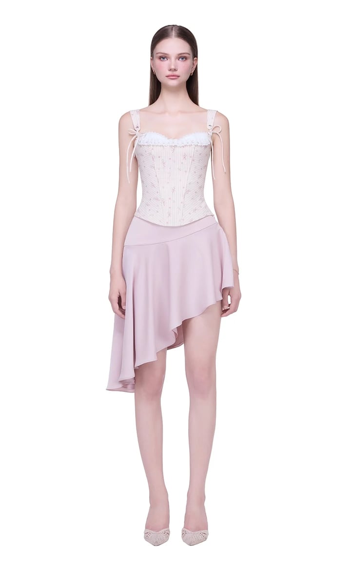 JUBIN SOULIE CORSET 花卉碎花蕾絲甜心領束身衣