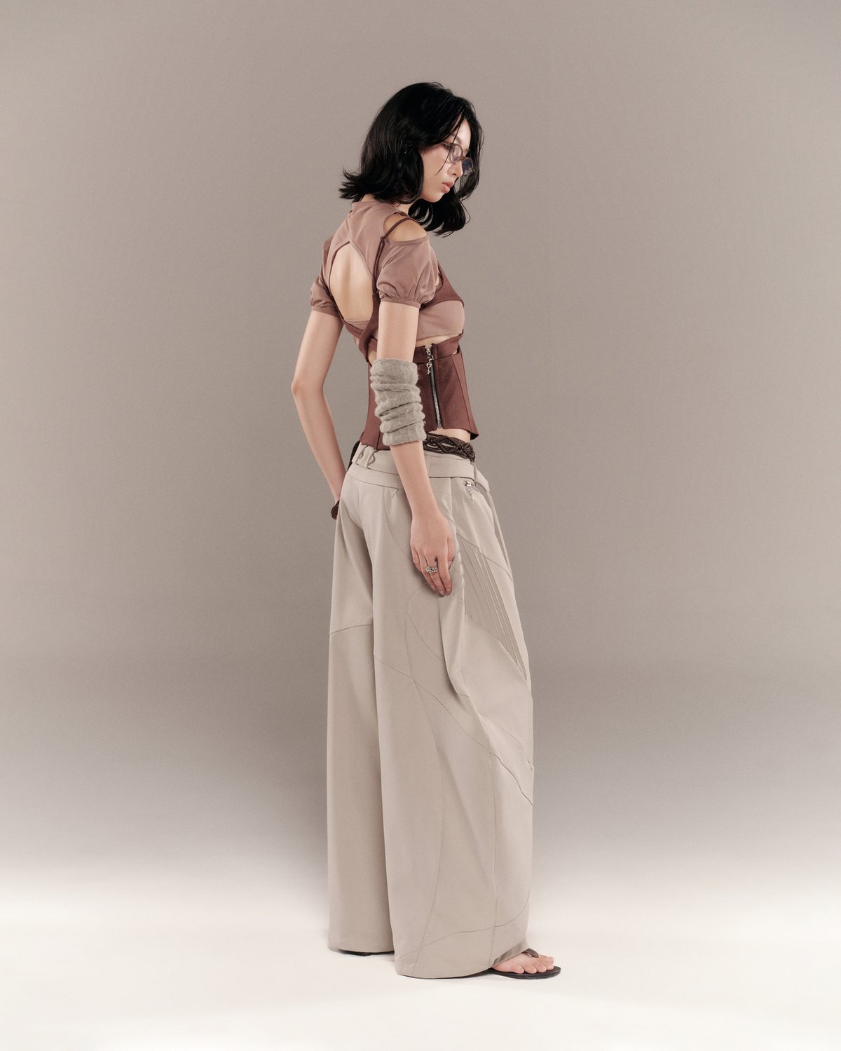 Bunnyhill CHARMESH TOP 兩件式套裝 - 棕色