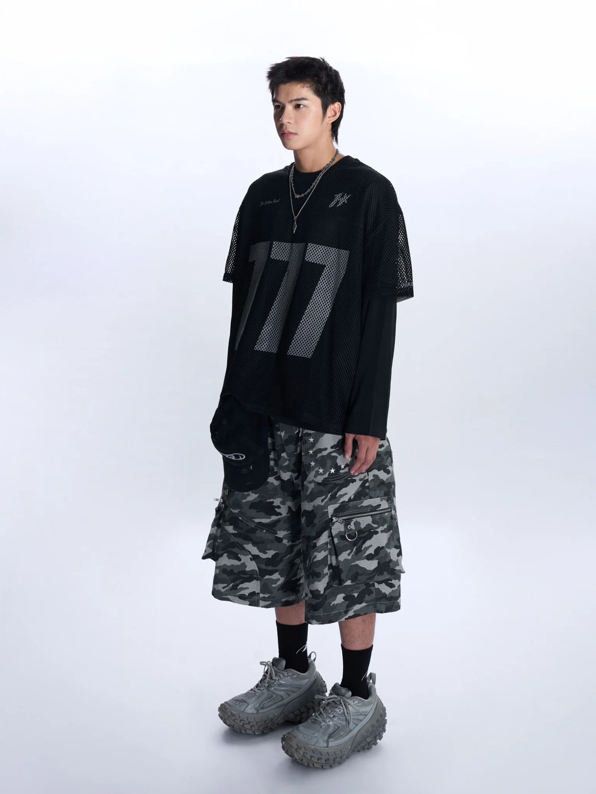 HADES 777 Mesh 網眼運動 T-Shirt - 黑色
