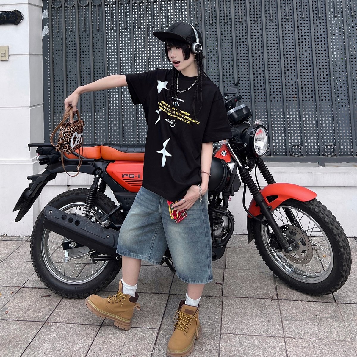 OUTERITY Denim Wash 寬腿牛仔短褲