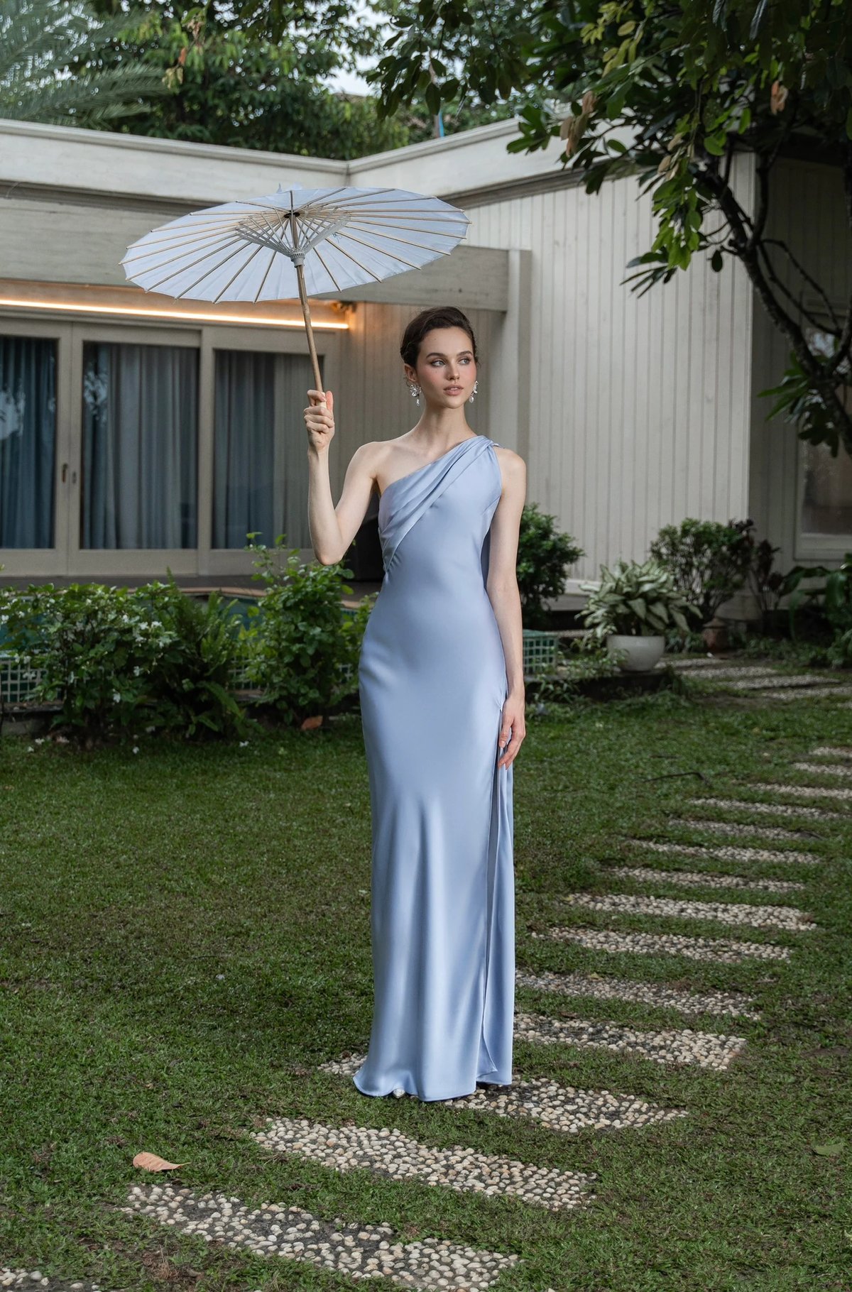 KISSERINE CAILY Silk and Chiffon Goddess Dress