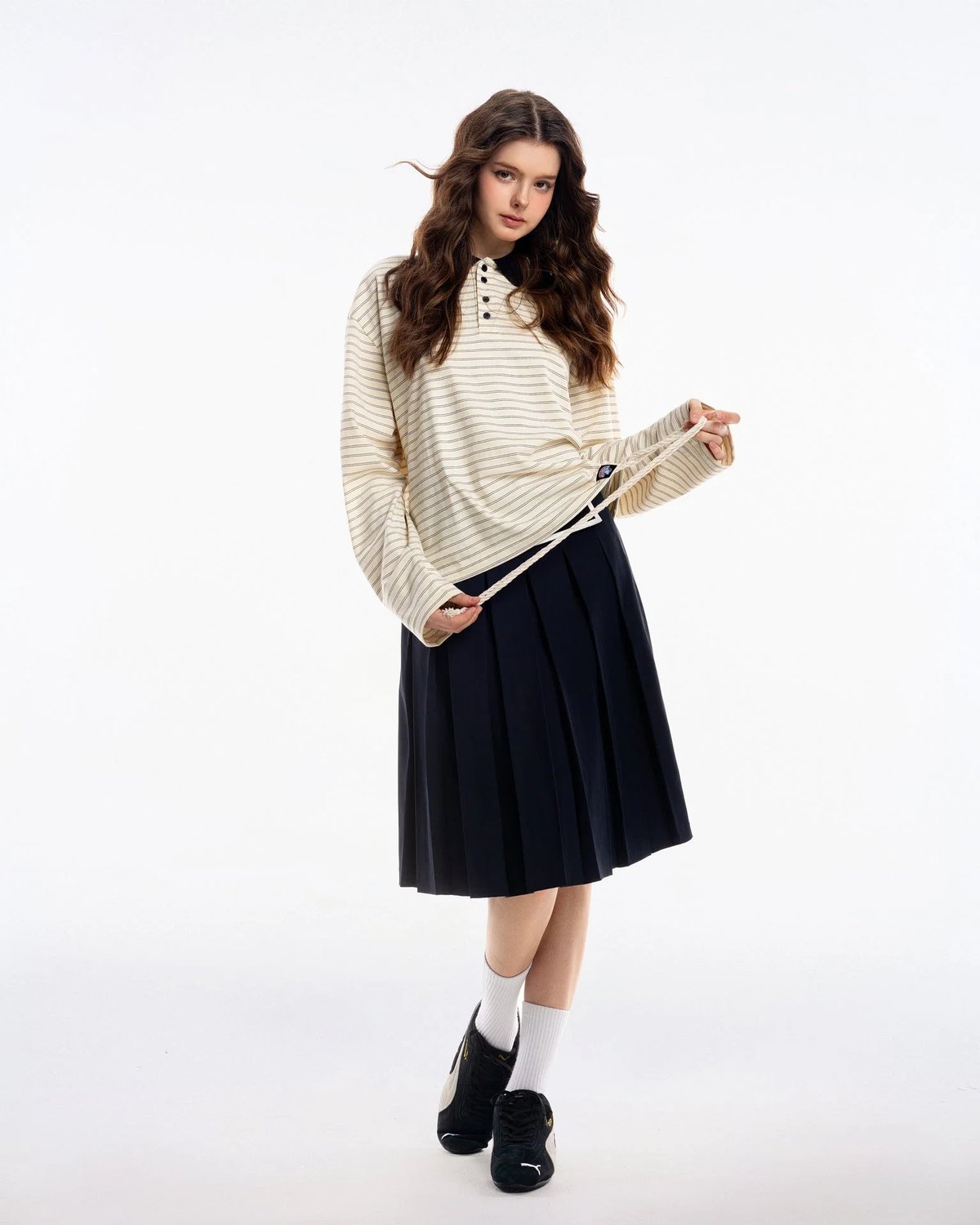 PUSH PUSH NOA Striped Polo Tee