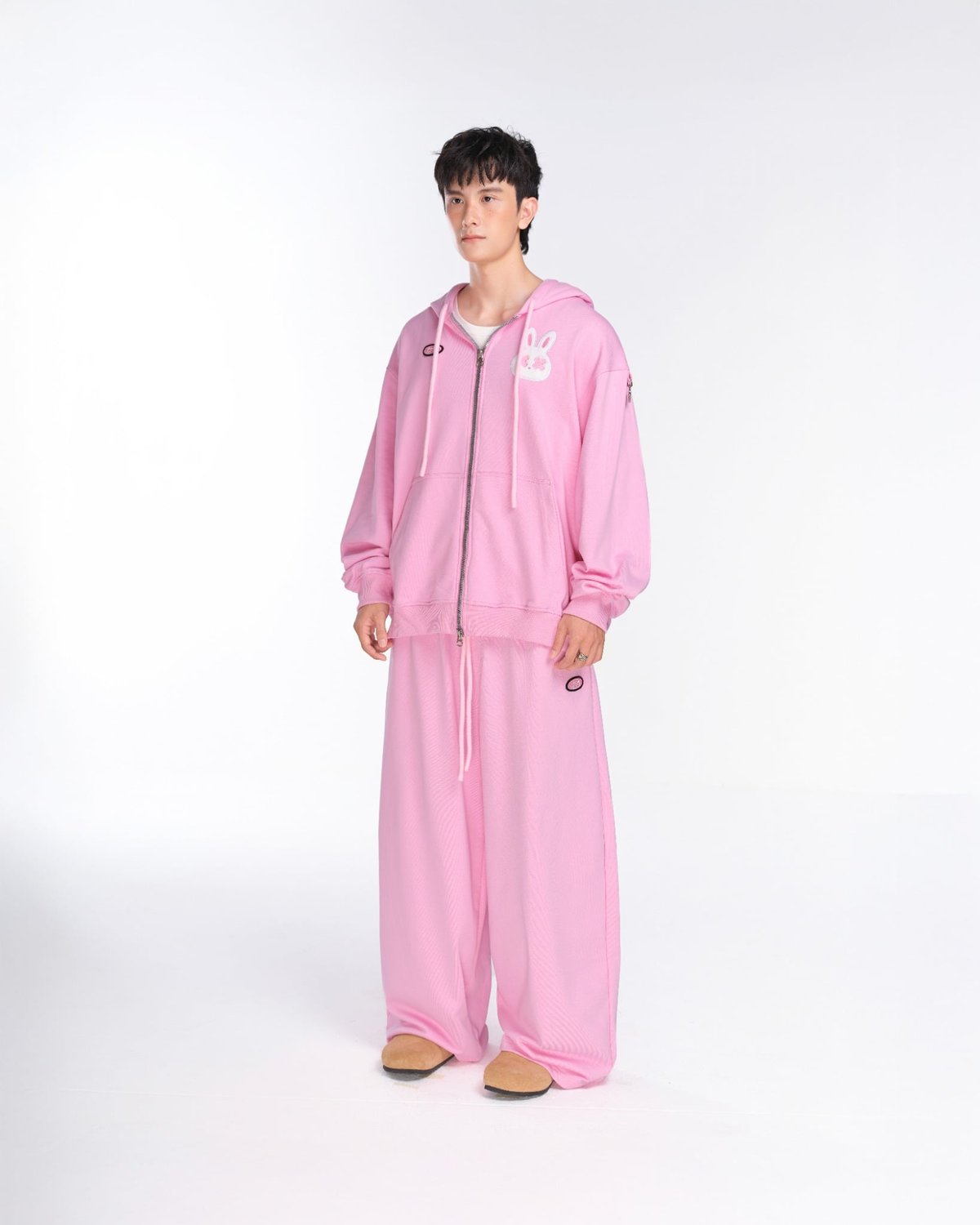 BAD RABBIT Pinkie Rabbit 粉色闊腿長褲