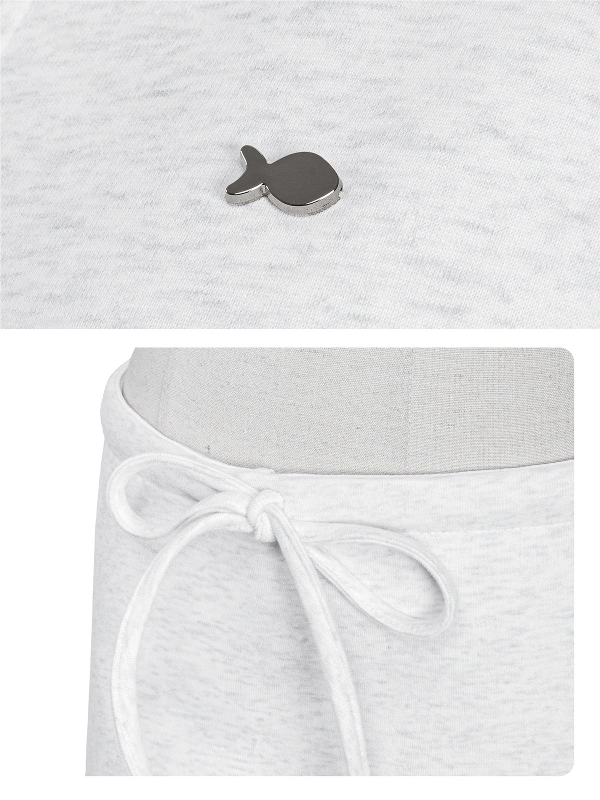 DKMV Dreamy Set Grey Hooded Cropped Jacket and A-Line Mini Skirt