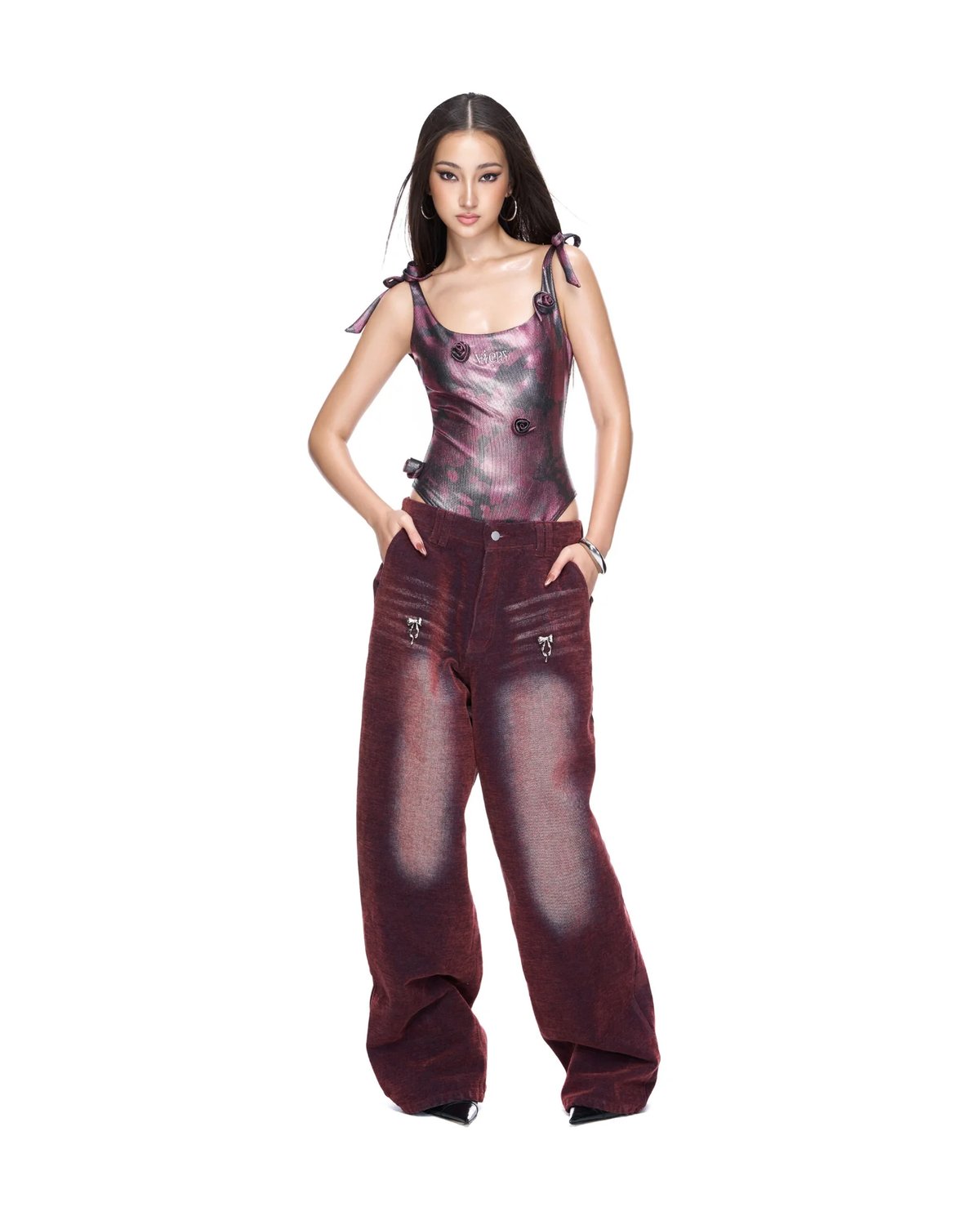 VIERY Tequila Waxed Denim Pants
