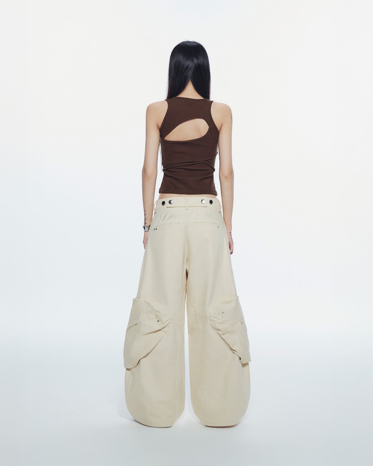 Bunnyhill Conrad Sleeveless Cut-out Tank Top - Brown