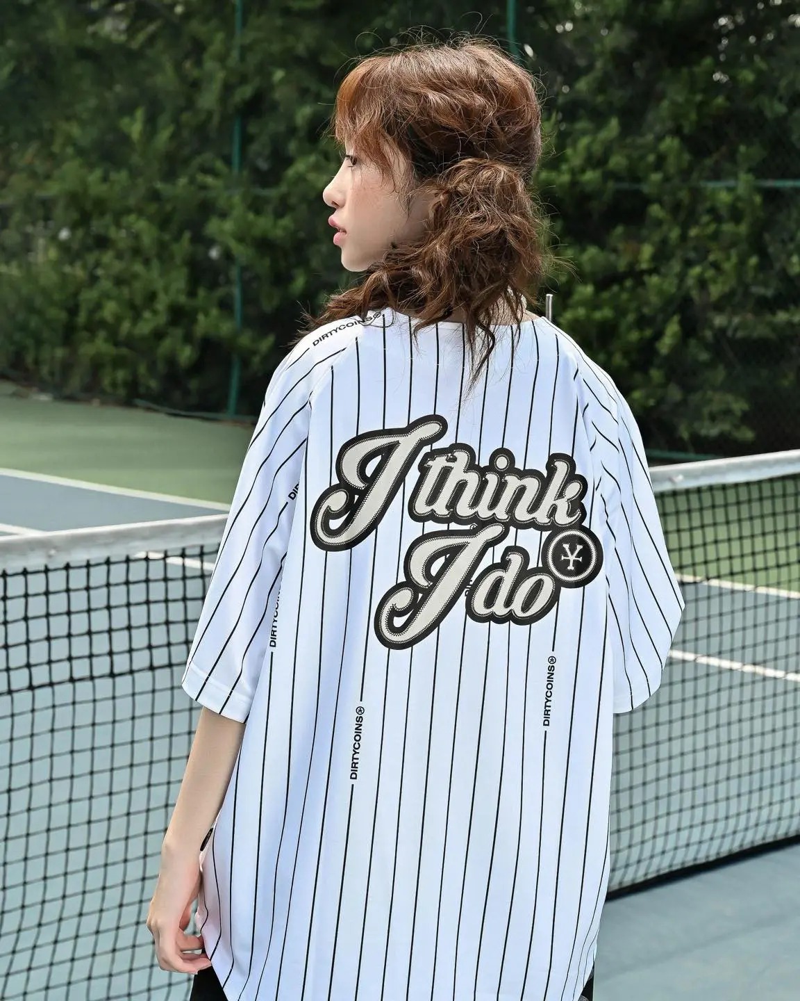 DIRTYCOINS Baseball Striped Shirt