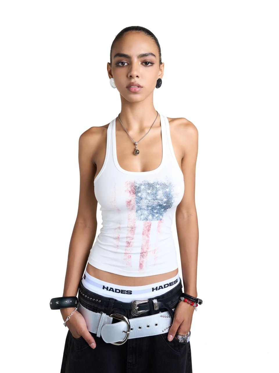 HADES Afterburn Graphic Tank Top - White