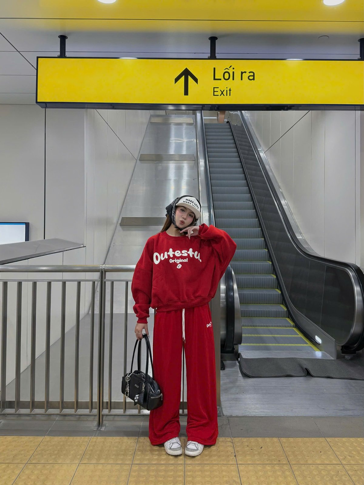 OUTERITY Outestu Wide Leg Fleece Sweatpants
