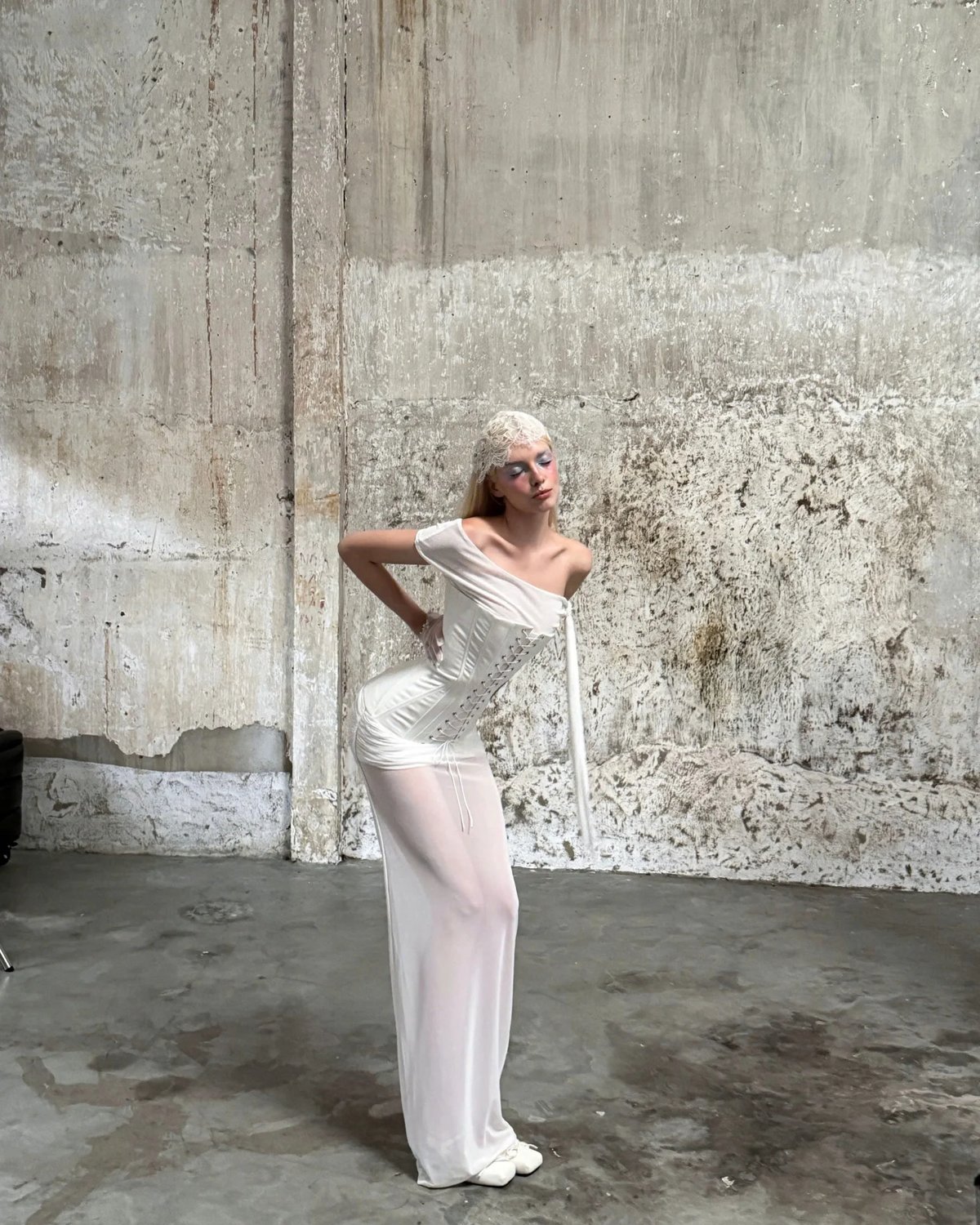DEPASS White Veli Corset Top